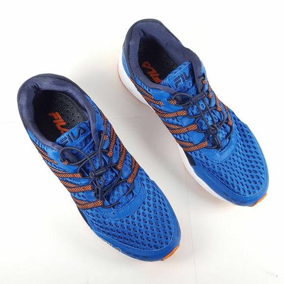 Fila Sorrento Breathable Mesh Athletic Sneakers Shoes Blue & Orange Men's SZ 11 - Picture 5 of 6